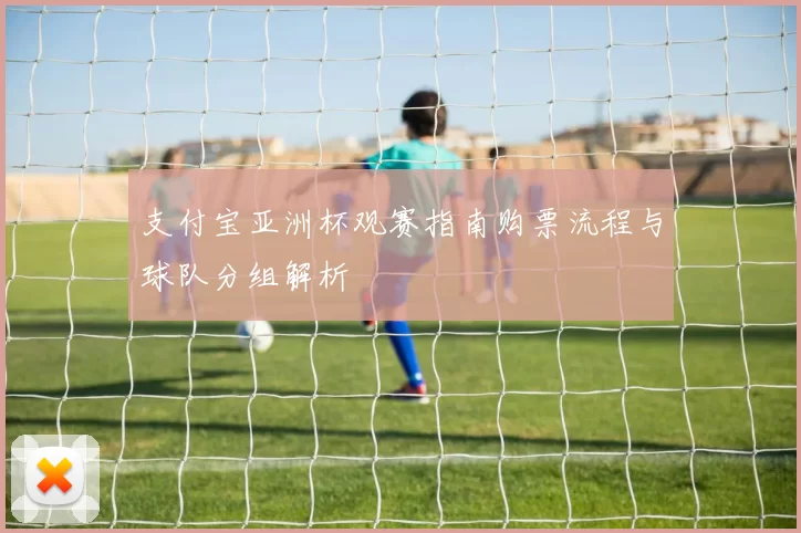 支付宝亚洲杯观赛指南购票流程与球队分组解析